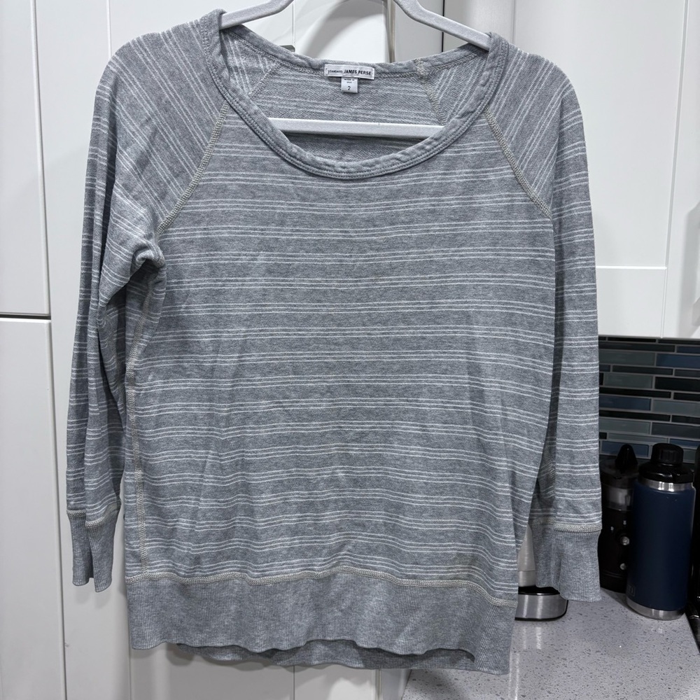 James Perse striped raglan top